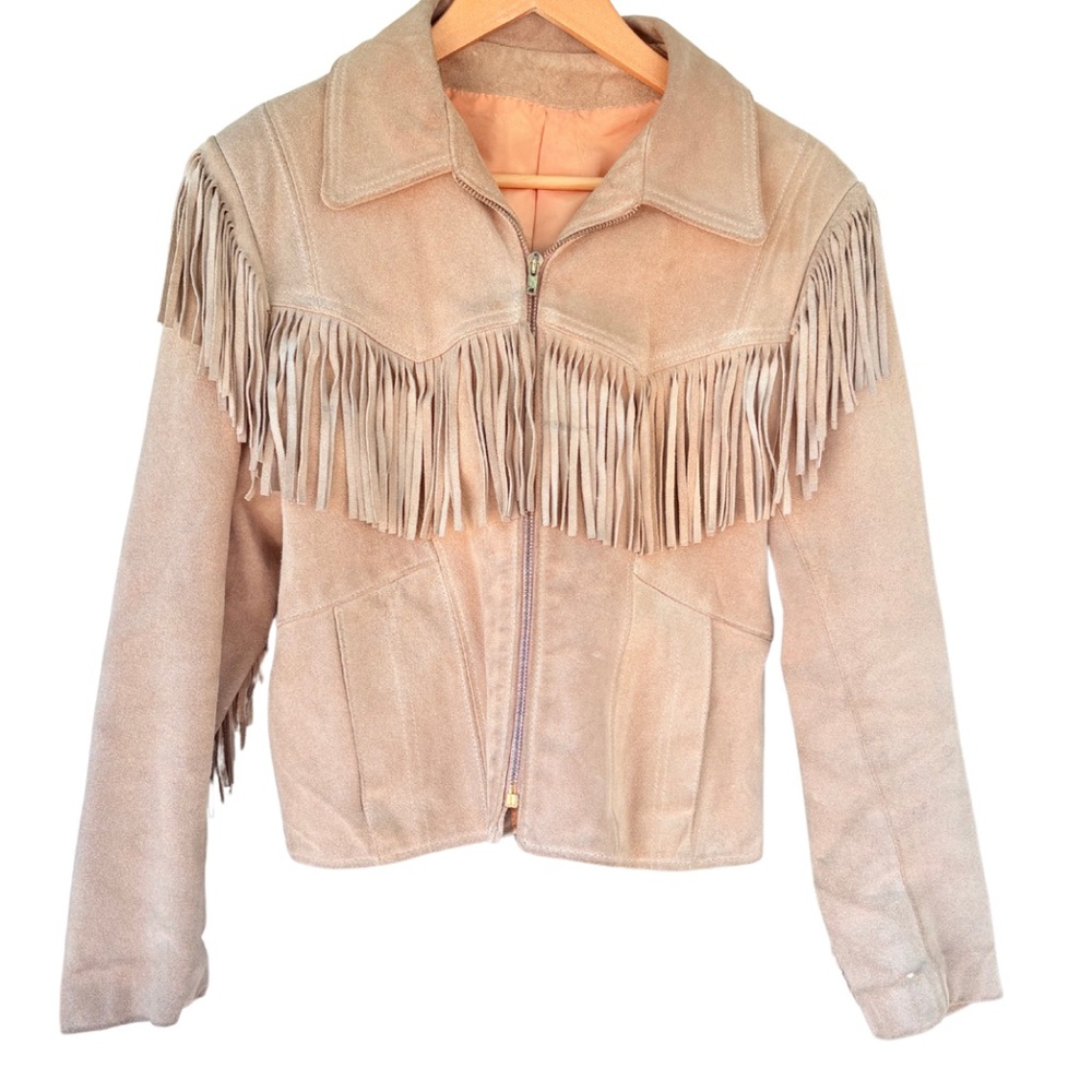 Vintage Tan Fringe Women's Jacket